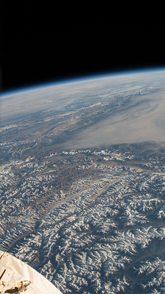 A portion of the Himalayan mountain range